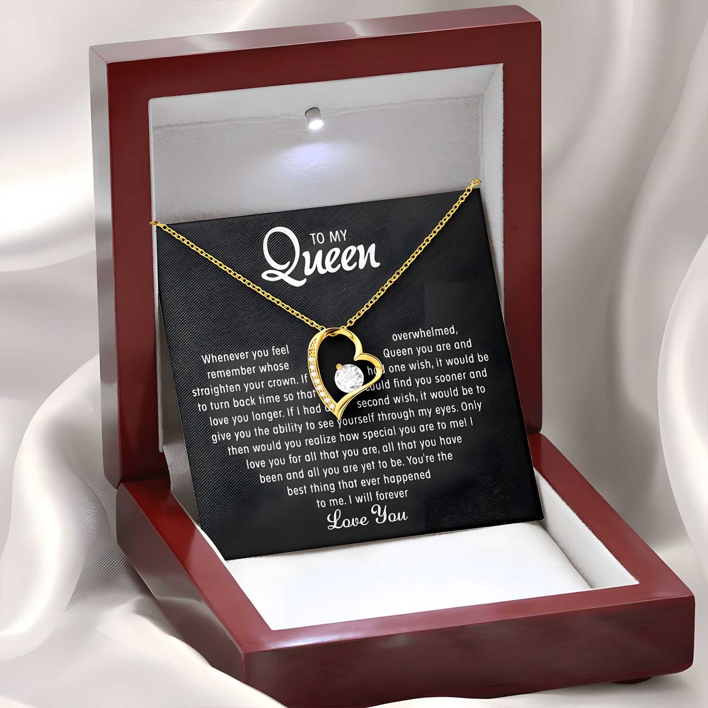 To my Queen – Love Heart Necklace