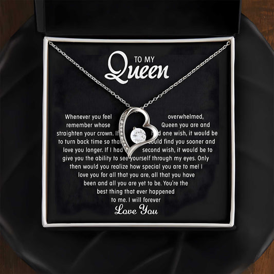 To my Queen – Love Heart Necklace