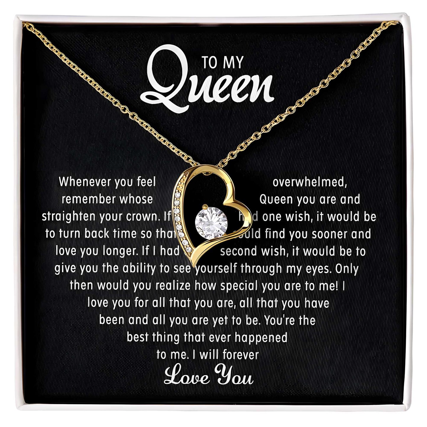 To my Queen – Love Heart Necklace