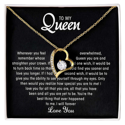 To my Queen – Love Heart Necklace